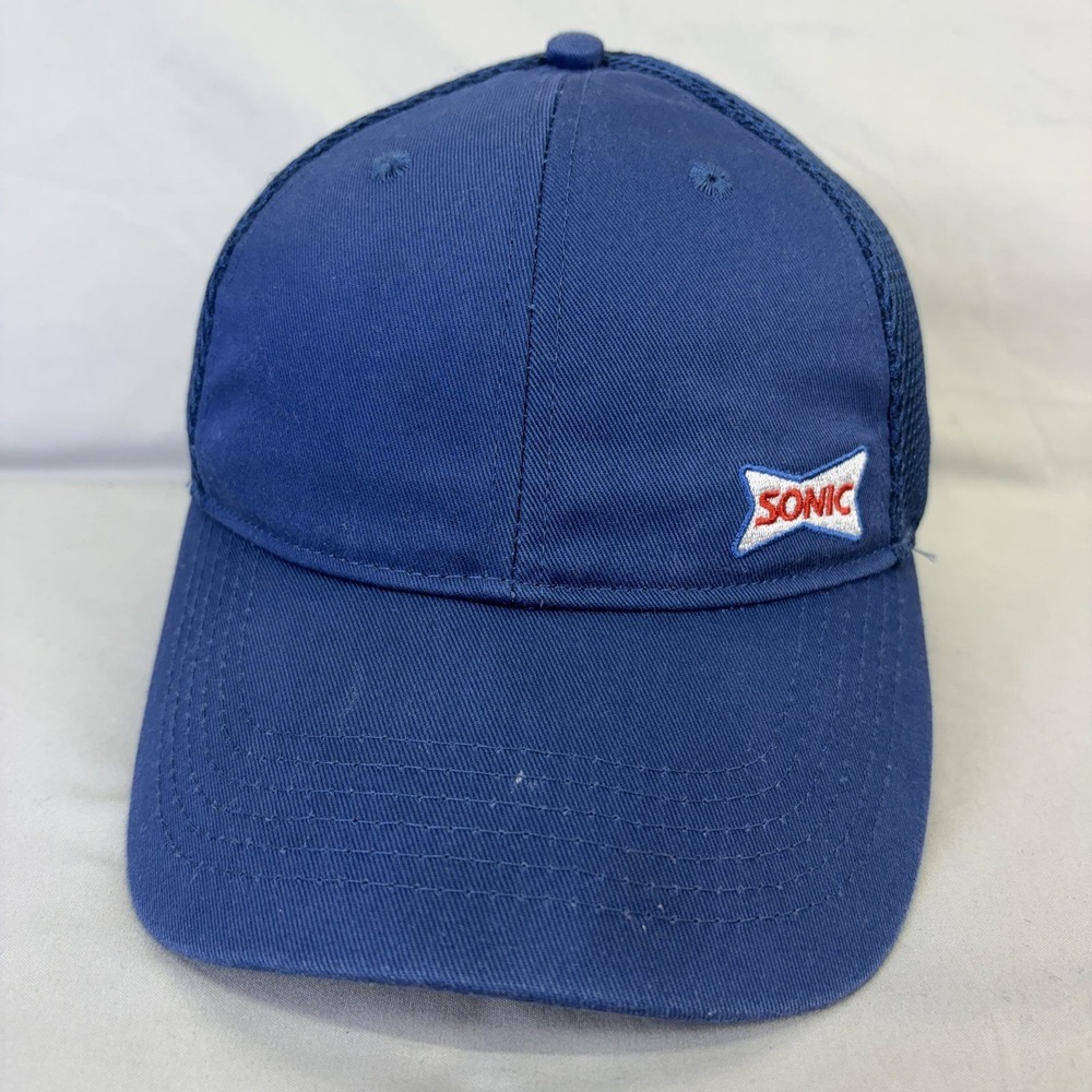 Sonic Trucker Hat Employee Uniform Unisex OS Blue Mesh Snapback